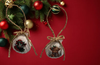 SCALLOP SEASHELL CHRISTMAS ORNAMENT- FARM ANIMALS Christmas Ornaments SET 4 - HOLIDAY DECOR - Handmade Hand Painted DECOUPAGED Repurposed Upcycled Gift SET OF 2 Ornaments - JAMsCraftCloset