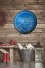 Galvanized Metal Round TRAY Farmhouse Country Shelf Sitter Wall Art BEGIN EACH DAY WITH A GRATEFUL HEART Handmade Decoupaged Gift Idea &nbsp;- JAMsCraftCloset
