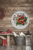 Galvanized Metal Round Bucket-Pail Farmhouse Country Wall Art or Shelf Sitter BLOOMING HAPPINESS- POPPIES Handmade Gift Idea &nbsp;- JAMsCraftCloset
