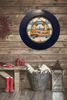 PLATE CHARGER NAVY BLUE PLASTIC ROUND DECOUPAGED Upcycled Repurposed Wall Art or Shelf Sitter WELCOME ABOARD Boat Decor Kitchen Decor Home Decor Wall Art Gift WEDDING - JAMsCraftCloset