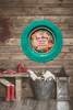 PLATE CHARGER TEAL AQUA PLASTIC ROUND DECOUPAGED Upcycled Repurposed Wall Art EVERY LOVE STORY IS BEAUTIFUL Home Decor Wall Art Gift WEDDING - JAMsCraftCloset