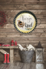Galvanized Metal Round TRAY Farmhouse Country Shelf Sitter Wall Art ALWAYS BE KIND BEE DECOR Handmade Gift Idea &nbsp;- JAMsCraftCloset