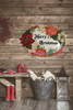 Hard Plastic OVAL TRAY Farmhouse Country Home Decor MERRY CHRISTMAS POINSETTIA Wall Art Cottage Chic Decor Kitchen Decor Victorian Christmas Holiday Decor Handmade Gift Idea &nbsp;- JAMsCraftCloset