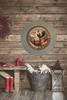 Galvanized Metal Round Charger Plate With Hanging Hook Decoupaged Farmhouse Country Coffee Bar Wall Art Shelf Sitter TIME FOR COFFEE Handmade Gift Idea - JAMsCraftCloset