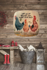 SQUARE Plastic PLATE Farmhouse Country Wall Art Shelf Sitter Decoupage CHICKENS - WILD AND FREE Handmade Gift Idea Crafters Delight - JAMsCraftCloset