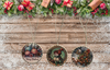 ROUND Wood Decoupaged SNOWMAN TREE Ornaments Handmade Christmas Ornament Package Decor WINTER Decor Gift Idea Home Decor Unique SET OF 3 - JAMsCraftCloset