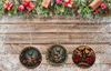 ROUND Wood Decoupaged DEER - SET 2 Ornaments Handmade Christmas Ornament Package Decor WINTER Decor Gift Idea Home Decor Unique SET OF 3 - JAMsCraftCloset