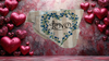 Antique West Virginia Roof Decoupaged LOVE - BLUE FLORAL HEART - Valentine/Love Theme Handmade Wall Art Unique Home Decor Gift- JAMsCraftCloset