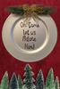 Dollar Tree Plastic SILVER CHARGER PLATE Christmas Holiday Wall Art OH COME LET US ADORE HIM Handmade Gift Idea Crafters Delight - JAMsCraftCloset