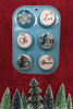 Rectangle MUFFIN Tin Small Repurposed-Upcycled BLUE LET IT SNOW Christmas Decor Holiday Decor Country Farmhouse Home Decor Wall Art Shelf Sitter Handmade Hand Painted Gift Idea - JAMsCraftCloset
