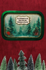 Metal Tray GREEN - CHRISTMAS IN THE HEART - CHRISTMAS IN THE AIR - HOLIDAY Wall Art Handmade Decoupaged Upcycled Metal Tray Gift - JAMsCraftCloset