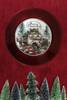 Ruby Red CHARGER PLATE Christmas Holiday Wall Art OLD TRUCK MERRY CHRISTMAS Country Farmhouse Home Holiday Decor Handmade Decoupaged Gift Idea Crafters Delight - JAMsCraftCloset