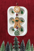 Rectangle MINI MUFFIN Tin Small Repurposed-Upcycled GINGERBREAD MAN Christmas Decor Holiday Decor Country Farmhouse Home Decor Wall Art Shelf Sitter Handmade Hand Painted Gift Idea - JAMsCraftCloset