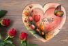 Heart Large Wooden Decoupaged Farmhouse Country Wall Art BE MINE - TULIPS and BUTTERFLY Handmade Valentine Gift Idea Crafters Delight {{ JAMsCraftCloset }}