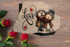 Antique West Virginia Roof Decoupaged LOVE - ELDERLY COUPLE - Valentine/Love Theme Handmade Wall Art Unique Home Decor Gift- JAMsCraftCloset