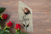 Antique West Virginia Roof Decoupaged LOVE - ROSE - Valentine/Love Theme Handmade Wall Art Unique Home Decor Gift- JAMsCraftCloset