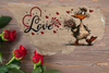 Antique West Virginia Roof Decoupaged LOVE - DUCK WITH FLOWERS - Valentine/Love Theme Handmade Wall Art Unique Home Decor Gift- JAMsCraftCloset