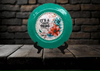 PLATE CHARGER TEAL AQUA PLASTIC ROUND DECOUPAGED Upcycled Repurposed Wall Art or Shelf Sitter IT IS A FOREVER THING Home Decor Wall Art Gift WEDDING - JAMsCraftCloset