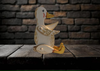 Wooden YELLOW DUCK With Movable Wings and Feet Hand Painted Hand Cut Handmade by my Dad Kitchen Decoration Wall Art Tier Tray Decor Nursery Bathroom Home Decor Folk Art Primitive Gift Idea Unique Farmhouse Country Decor - JAMsCraftCloset
