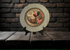 Galvanized Metal Round Charger Plate With Hanging Hook Decoupaged Farmhouse Country Coffee Bar Wall Art Shelf Sitter TIME FOR COFFEE Handmade Gift Idea - JAMsCraftCloset