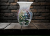 Glass VASE Decoupaged HYDRANGEAS Wedding Decor Shelf Sitter Vase Shabby Chic Victorian BoHo Decor Gift Idea - JAMsCraftCloset