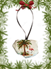 Antique West Virginia Roof Decoupaged Christmas Ornament - Flamingo With Packages - Handmade Holiday Tree Decor Unique Beach Lake House Gift - JAMsCraftCloset