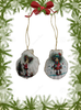 SCALLOP SEASHELL CHRISTMAS ORNAMENT- Set 8 BEACH COASTAL DECOR - Handmade Hand Painted DECOUPAGED Repurposed Upcycled Gift SET OF 2 Ornaments - JAMsCraftCloset