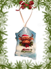 Antique West Virginia Roof Decoupaged Christmas Ornament - HIGHLAND COW MERRY CHRISTMAS - Handmade Holiday Tree Decor Unique Country Farmhouse House Decor Gift - JAMsCraftCloset