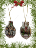 SCALLOP SEASHELL CHRISTMAS ORNAMENT- MICE Christmas Ornaments SET 4 - HOLIDAY DECOR - Handmade Hand Painted DECOUPAGED Repurposed Upcycled Gift SET OF 2 Ornaments - JAMsCraftCloset