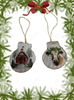 SCALLOP SEASHELL CHRISTMAS ORNAMENT- Set 5 BEACH COASTAL DECOR - Handmade Hand Painted DECOUPAGED Repurposed Upcycled Gift SET OF 2 Ornaments - JAMsCraftCloset