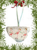 Antique West Virginia Roof Decoupaged Christmas Ornament - Flamingos Ice Skating - Handmade Holiday Tree Decor Unique Beach Lake House Gift - JAMsCraftCloset