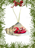 Antique West Virginia Roof Decoupaged Christmas Ornament - Santa Sliding On A Flamingo - Handmade Holiday Tree Decor Unique Beach Lake House Gift - JAMsCraftCloset