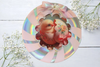 Plastic Round Pink and Silver TRAY Farmhouse Country Easter Decor CHICK IN EGG SHELL Wall Art HAPPY EASTER Cottage Chic Victorian Decor Handmade Gift Idea &nbsp;- JAMsCraftCloset