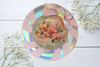 Plastic Round Pink and Silver TRAY Farmhouse Country Easter Decor VINTAGE EASTER BONNET Wall Art HAPPY EASTER Cottage Chic Victorian Decor Handmade Gift Idea &nbsp;- JAMsCraftCloset