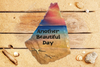 Antique West Virginia Roof Decoupaged ANOTHER BEAUTIFUL DAY Beach Theme Handmade Wall Art Unique Beach Lake House Gift - JAMsCraftCloset