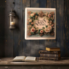 Wood Wall Art Plaque YOU BELONG HERE RIGHT BESIDE ME Square Decoupaged Home Decor Gift Idea Positive Saying Wedding Gift - JAMsCraftCloset