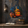 LARGE WOODEN PUMPKIN Handmade and Hand Painted Wall Art Shelf Sitter HAPPY FALL Decoupaged FALL Decor Gift Idea Door Decor Home Decor Unique - JAMsCraftCloset