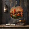 LARGE WOODEN PUMPKIN Handmade and Hand Painted Wall Art Shelf Sitter WELCOME TO OUR PATCH Decoupaged FALL Decor Gift Idea Door Decor Home Decor Unique - JAMsCraftCloset