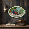 Hard Plastic OVAL TRAY Farmhouse Country Home Decor FARM FRESH SANTA Wall Art Cottage Chic Decor Kitchen Decor Victorian Christmas Holiday Decor Handmade Gift Idea &nbsp;- JAMsCraftCloset