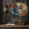 Galvanized Metal Oval TRAY Holiday Decor Farmhouse Country Shelf Sitter Wall Art SNOWMEN FALL FROM HEAVEN UNASSEMBLED Christmas DECOR Handmade Gift Idea &nbsp;- JAMsCraftCloset