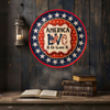 Plastic Round Star TRAY Farmhouse Country Patriotic AMERICA - LOVE IT OR LEAVE IT Wall Art HAPPY FOURTH OF JULY Cottage Chic Victorian Decor Handmade Gift Idea &nbsp;- JAMsCraftCloset