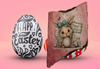 Antique West Virginia Roof Slate Decoupaged EASTER SLATE WALL ART &nbsp;Happy Easter Bunny With Blue Bow - Handmade Unique EASTER Holiday Decoration Home Decor Gift - JAMsCraftCloset