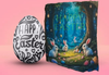 Antique West Virginia Roof Slate Decoupaged EASTER SLATE WALL ART Happy Easter Bunnies - Forest - Handmade Unique EASTER Holiday Decoration Home Decor Gift