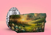 Antique West Virginia Roof Slate Decoupaged EASTER SLATE WALL ART Easter Blessing Field Fence Eggs - Handmade Unique EASTER Holiday Decoration Home Decor Gift {{ JAMsCraftCloset }}