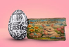 Antique West Virginia Roof Slate Decoupaged EASTER SLATE WALL ART &nbsp;Happy Easter Bunny Eggs in Basket Tulips Daffodils - Handmade Unique EASTER Holiday Decoration Home Decor Gift - JAMsCraftCloset