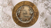 PLATE CHARGER GOLD EMBOSSED FLORAL PLASTIC ROUND DECOUPAGED Upcycled Repurposed Wall Art or Shelf Sitter LEAVE A TRAIL OF SPARKLE Home Decor Wedding Gift - JAMsCraftCloset