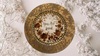 PLATE CHARGER GOLD EMBOSSED FLORAL PLASTIC ROUND DECOUPAGED Upcycled Repurposed Wall Art or Shelf Sitter YOU ARE LOVED Home Decor Wedding Gift - JAMsCraftCloset