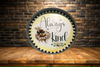 Galvanized Metal Round TRAY Farmhouse Country Shelf Sitter Wall Art ALWAYS BE KIND BEE DECOR Handmade Gift Idea &nbsp;- JAMsCraftCloset