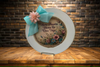 PLATE CHARGER CREAM With Brown Border PLASTIC ROUND DECOUPAGED Upcycled Repurposed Wall Art or Shelf Sitter WHERE FLOWERS BLOOM SO DOES HOPE Home Decor Gift WEDDING - JAMsCraftCloset