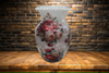 Glass VASE Decoupaged RED and PINK ROSES Wedding Decor Shelf Sitter Vase Shabby Chic Victorian BoHo Decor Gift Idea - JAMsCraftCloset